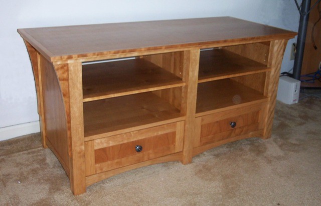 matching Mission style dresser, armoire, and television stand 